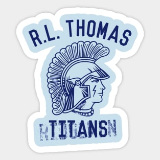 R.L. Thomas Ridgemen to Thomas High School Titans Sticker